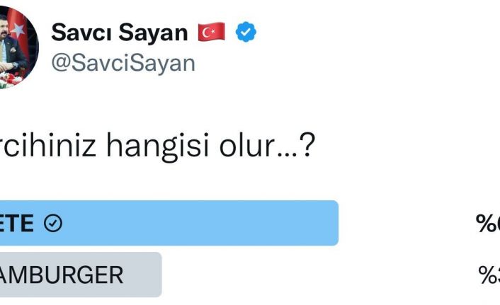 Başkan Sayan sosyal medyada yiyecek anketi yaptı