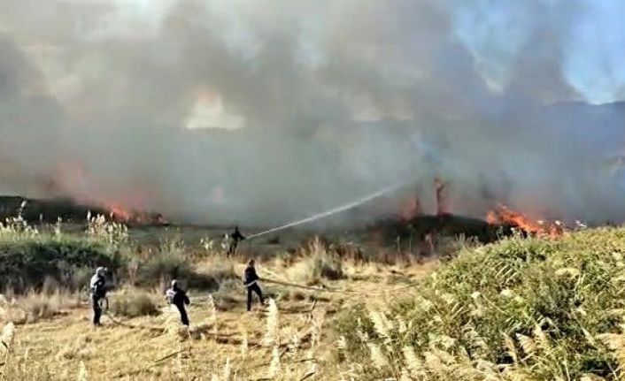 Edremit Ovası’nda korkutan yangın