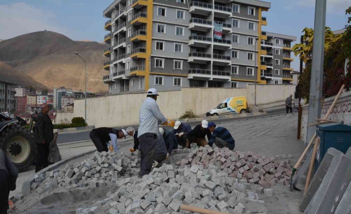 Hakkari begonit taşlarla süsleniyor