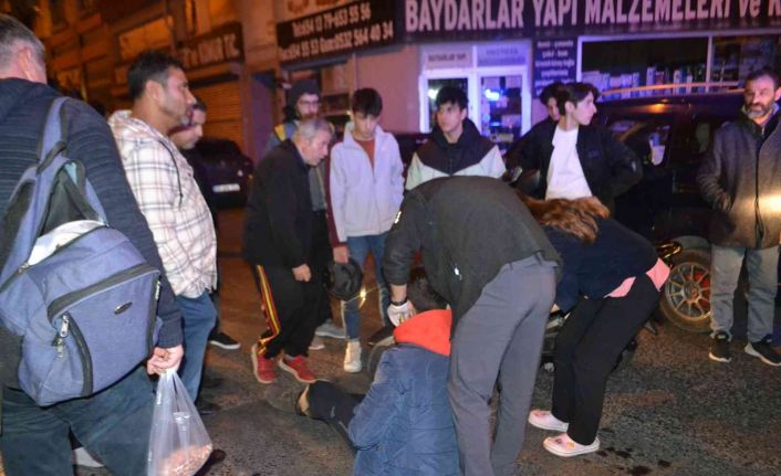 Hatalı sollama kazayla sonuçlandı: O anlar kamerada