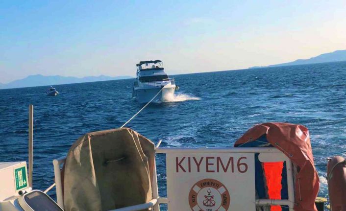 İstanköy açıklarında sürüklenen tekne kurtarıldı