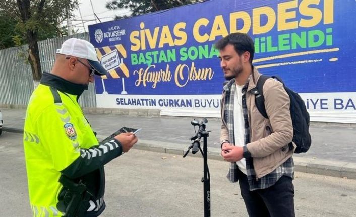 Malatya’da elektrikli scooter denetimi