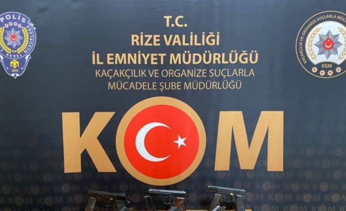 Rize’de silah kaçakçılığı operasyonu