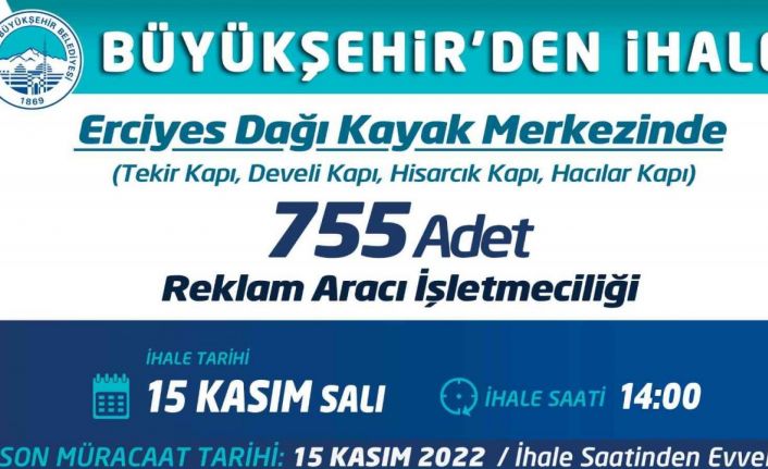 Büyükşehir’den ihale