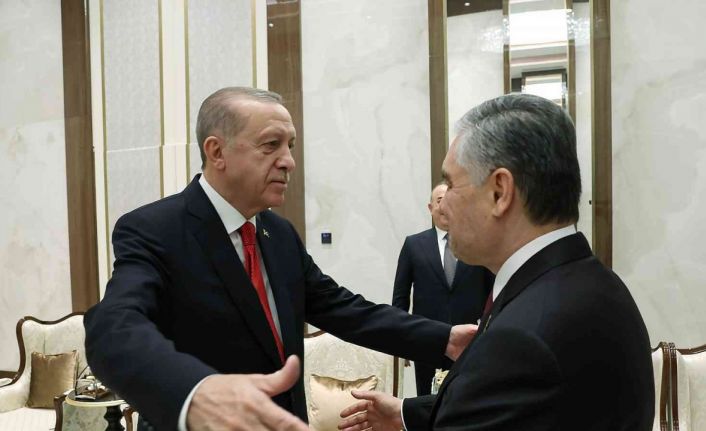 Cumhurbaşkanı Erdoğan, Türkmenistan eski Cumhurbaşkanı Berdimuhammedov ile görüştü