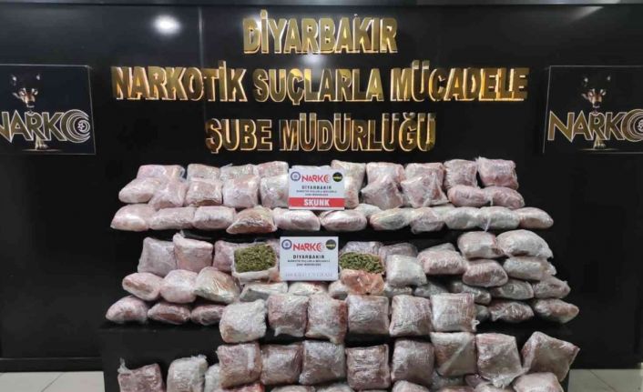 Diyarbakır’da 104 kilo ‘skunk’ ele geçirildi
