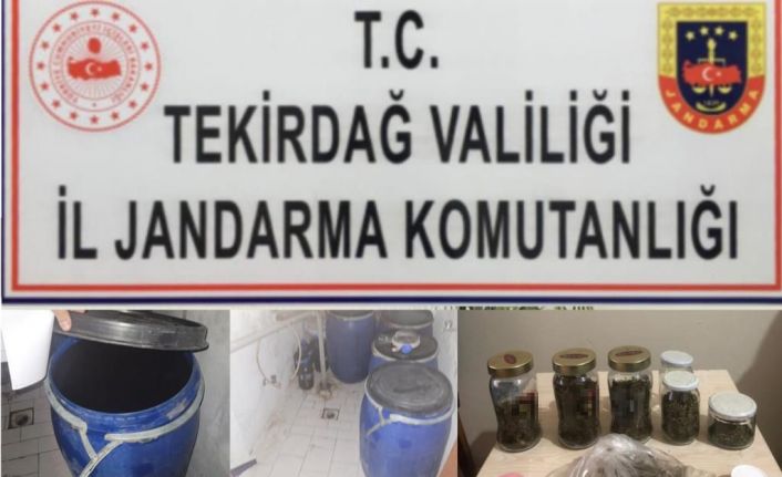 Evde yarım ton kaçak içki ele geçirildi