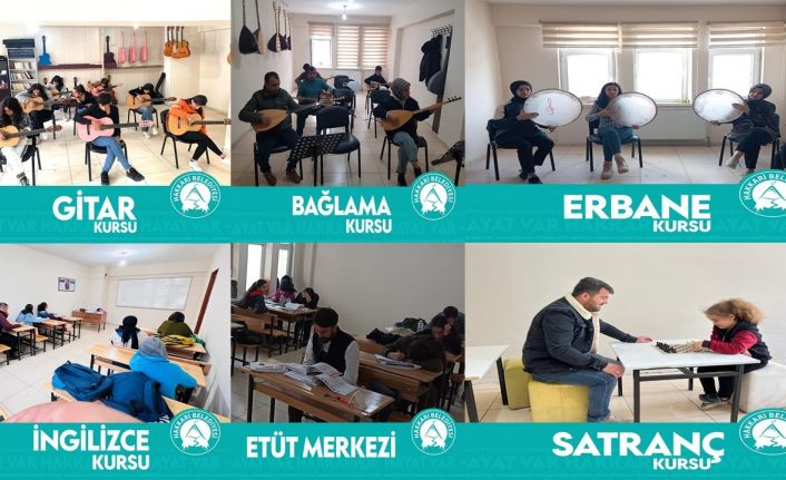 Hakkari Belediyesi bünyesinde 11 dalda kurs veriliyor