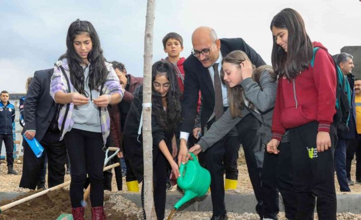 Milli Ağaçlandırma Günü’nde fidanlar toprakla buluşturuldu