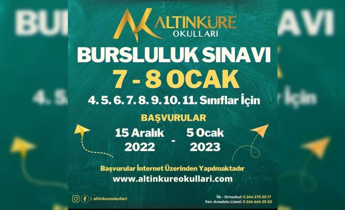 Altınküre Okulları’nda bursluluk sınavı