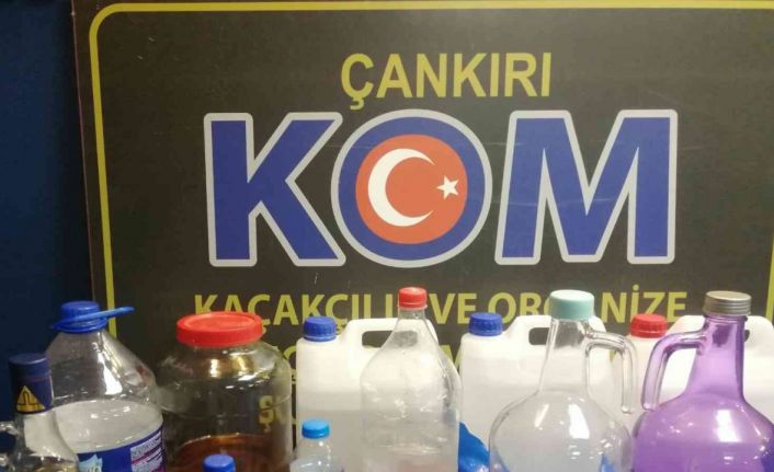 Çankırı’da 17 litre sahte içki ele geçirildi