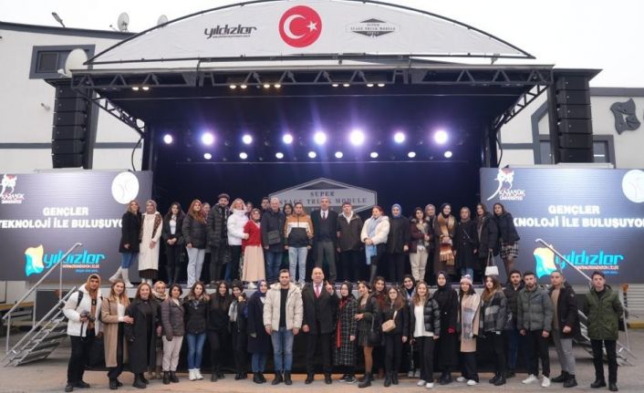 Karabük Üniversitesi öğrencileri Süper Sahne Tır Modülü ‘Turna’yı inceledi