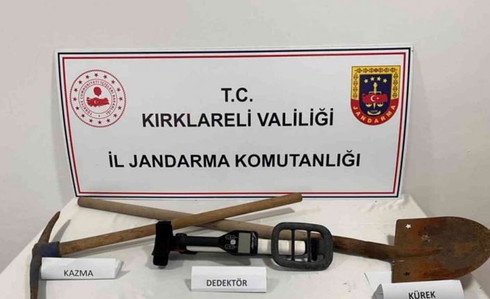 Kırklareli’de kaçak kazı yapan şüpheliler suçüstü yakalandı