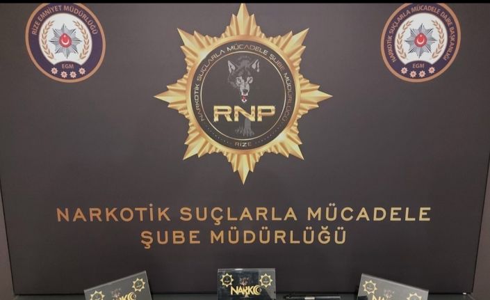 Rize’de uyuşturucu operasyonunda 1 tutuklama