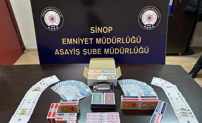 Sinop’ta kumar oynatılan mekana baskın