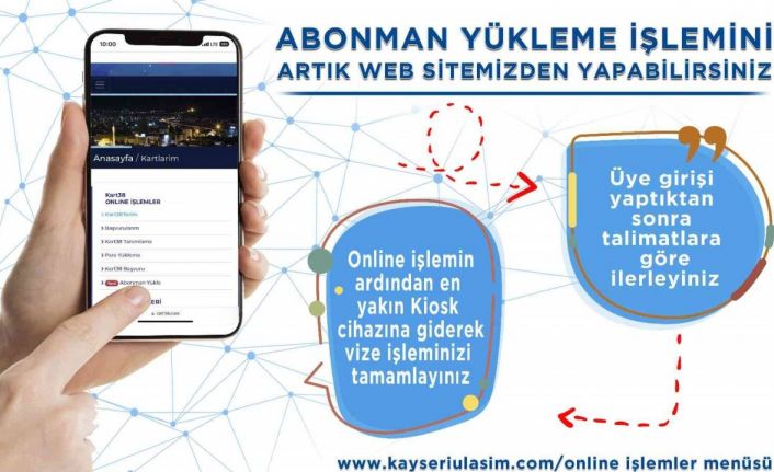 Büyükşehir’den online "abonman kart" yükleme hizmeti