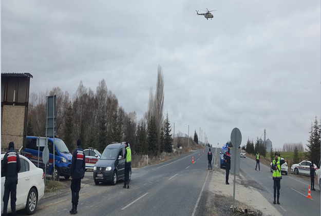 Helikopter destekli trafik denetimi yapıldı