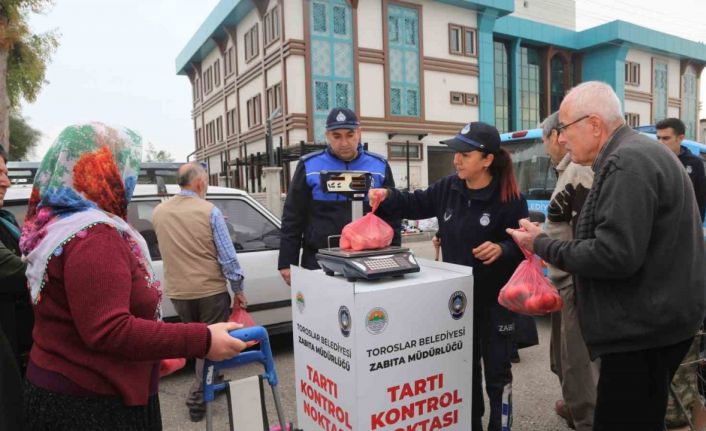 Toroslar zabıtasından hassas terazi denetimi