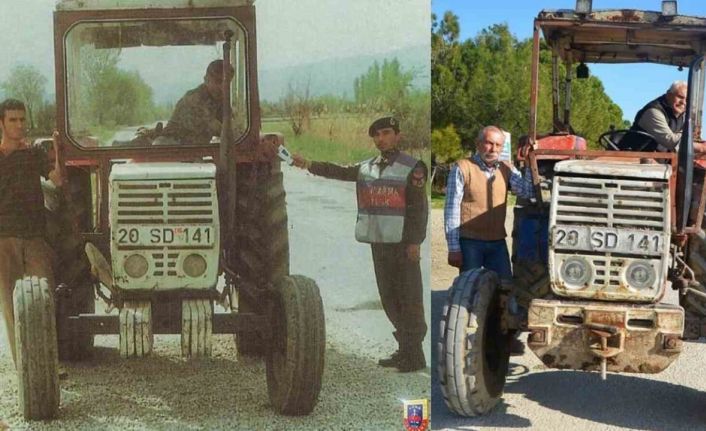 23 yıl sonra aynı yerde traktörüyle denetime takıldı