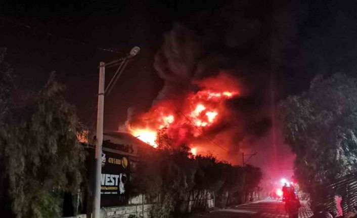 İzmir’de lastik bayisinde korkutan yangın