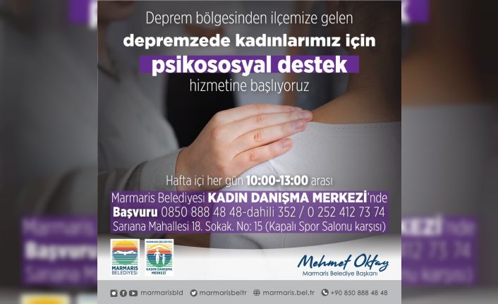 Marmaris’te depremzede kadınlara psikolojik destek