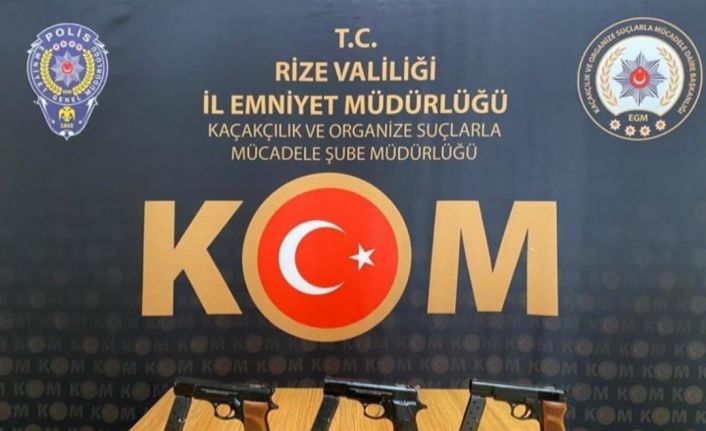 Rize’de silah kaçakçılığı operasyonlarında 2 tutuklama