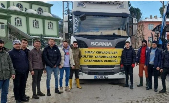 Simavlı dernekten deprem bölgesine yakacak desteği