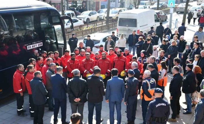 Tekirdağlı madenciler görevlerini tamamlayıp şehre döndü