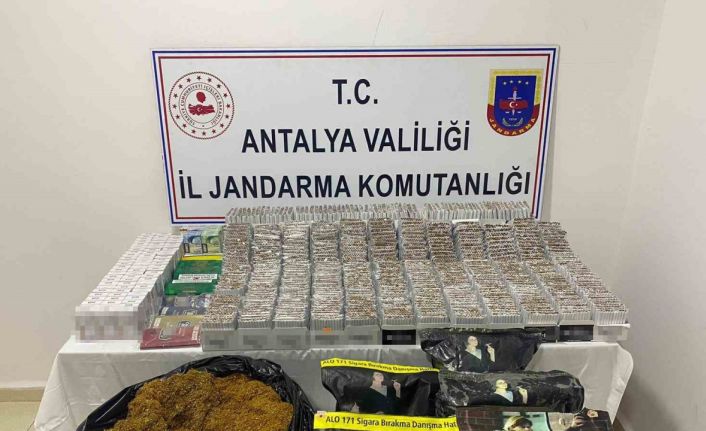 Antalya’da jandarmadan kaçak sigara baskını