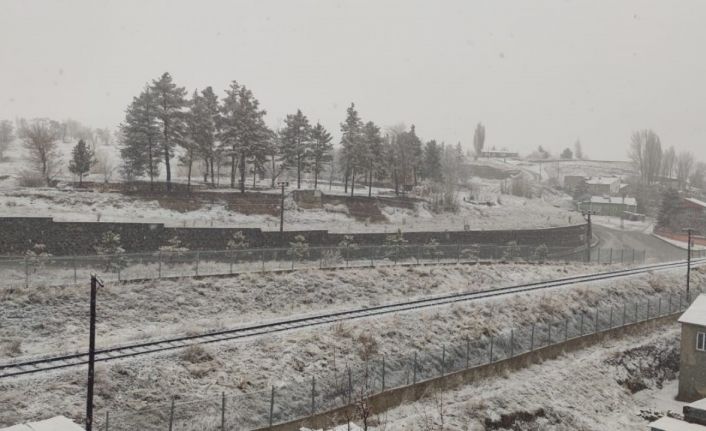 Aşkale güne kar ile uyandı