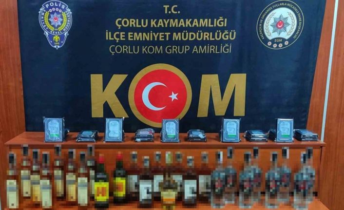 Bulgaristan’dan ülkeye sokulan kaçak içki Tekirdağ’da yakalandı