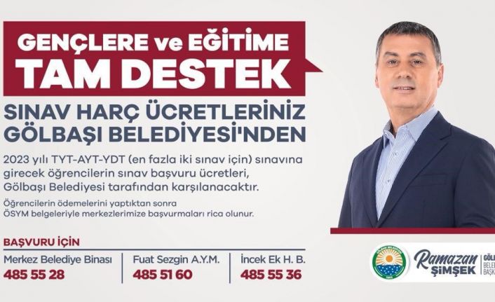 Gölbaşı Belediyesinden eğitime tam destek