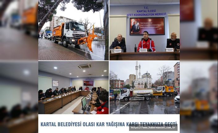 KARTAL BELEDİYESİ OLASI KAR YAĞIŞINA KARŞI TEYAKKUZA GEÇTİ