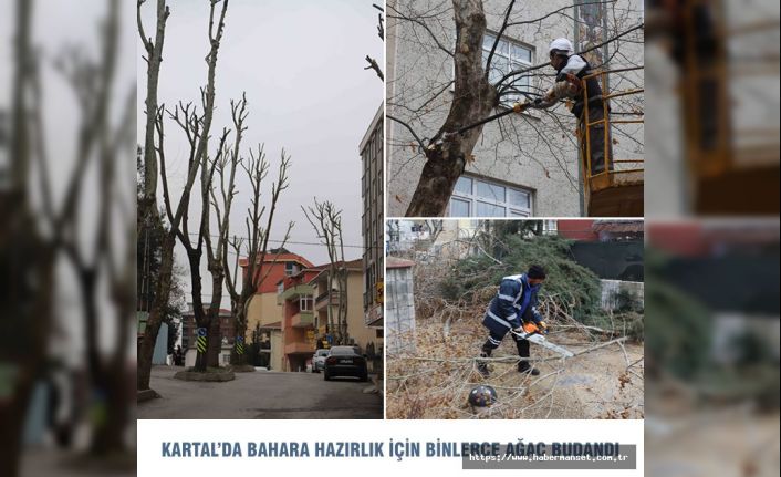 KARTAL’DA BAHARA HAZIRLIK İÇİN BİNLERCE AĞAÇ BUDANDI