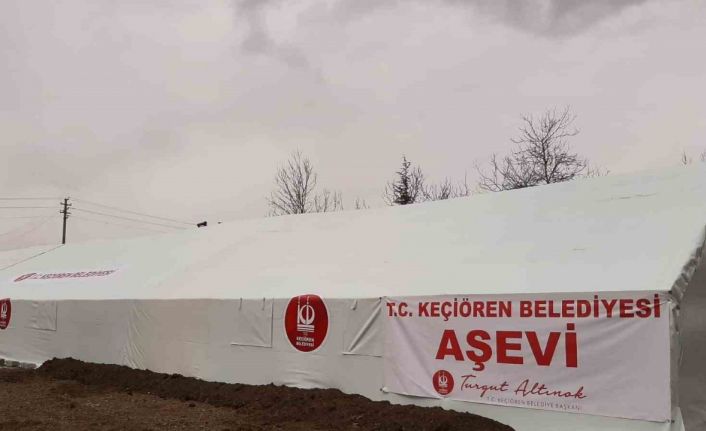 Keçiören Belediyesi deprem bölgelerine iftar çadırı kurdu