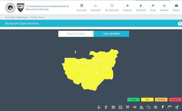 Meteorolojiden Bursa için son dakika uyarısı
