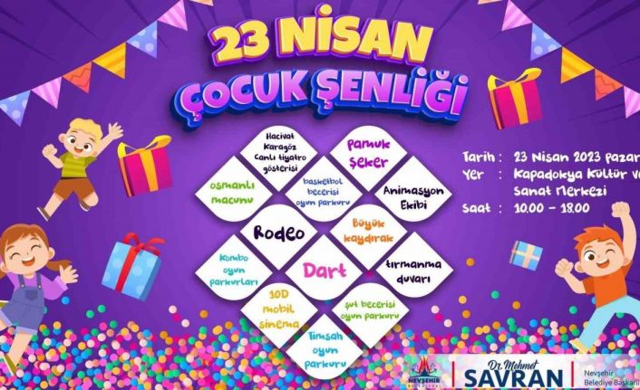 Nevşehir Belediyesi’nden çocuklara 23 Nisan hediyesi