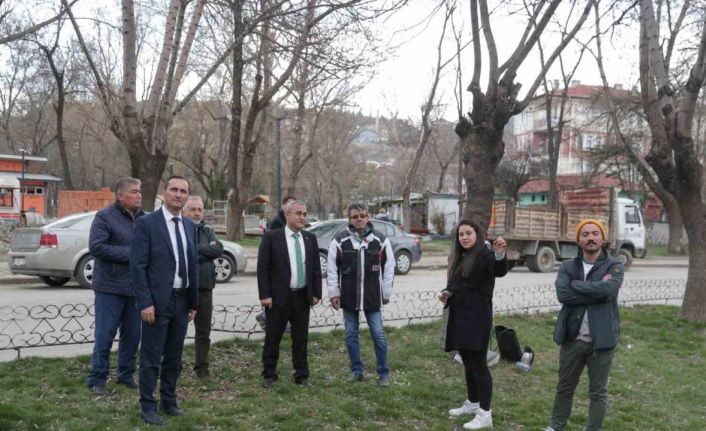 Ressam Ahmet Yakupoğlu Parkı’ndaki çalışmaları inceledi