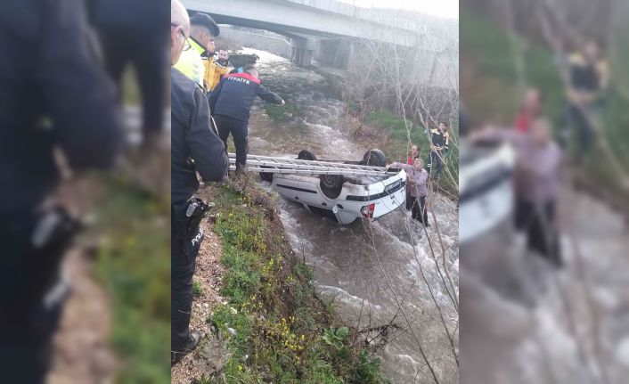 Tokat’ta otomobil dereye uçtu: 1 ölü, 1 yaralı