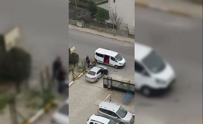 Tuzla’da önü kesilen otomobilin sürücüsünün kaçırıldığı anlar kamerada