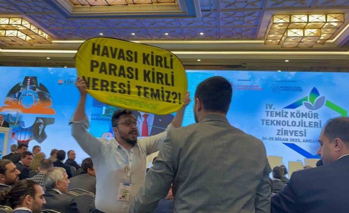 Başkentte çevreci vatandaştan kömür işletmelerine protesto