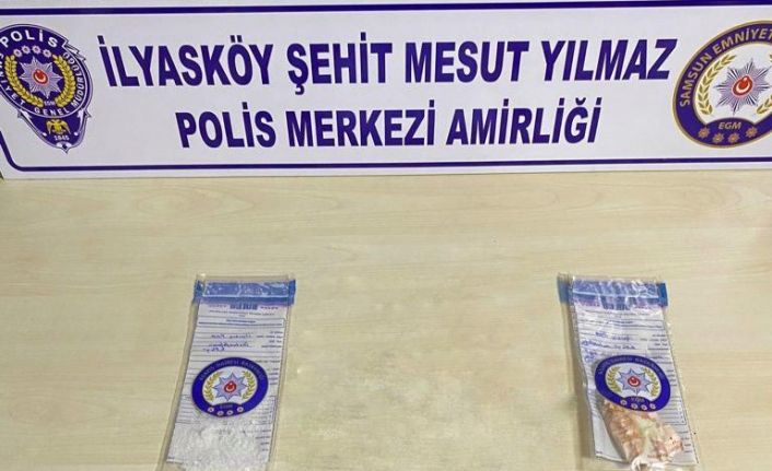 Polis merkezi ekipleri şüpheli şahıstan uyuşturucu ele geçirdi