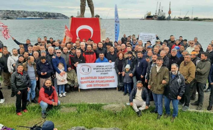 Samsun’da olta balıkçılarından "kıyılarda hukuksuzluk" tepkisi