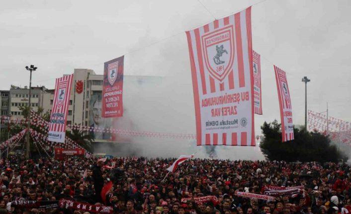 Samsunspor’dan coşkulu şampiyonluk kutlaması