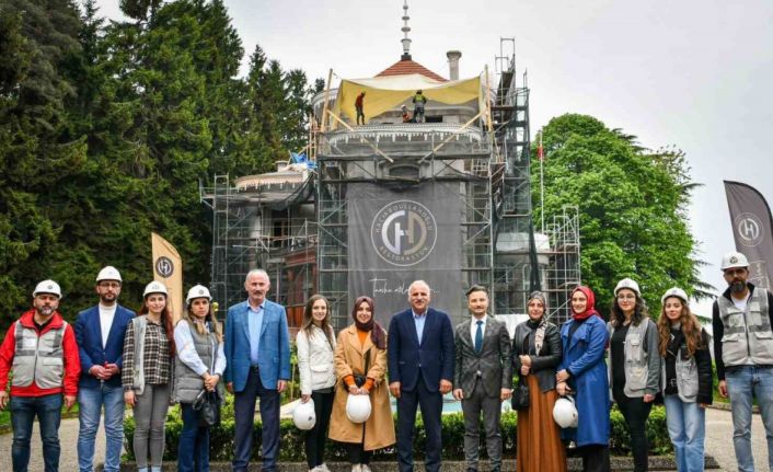 Atatürk Köşkü’nün restorasyon çalışmaları sürüyor