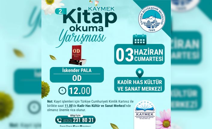 Büyükşehir’in kitap okuma yarışması 3 Haziran’da yapılacak