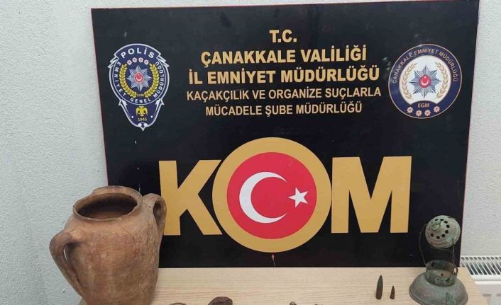 Çanakkale’de tarihi eser kaçakçılığı operasyonu: 1 gözaltı