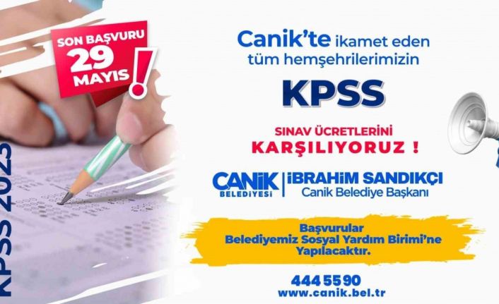 Canik’ten KPSS ücreti desteği