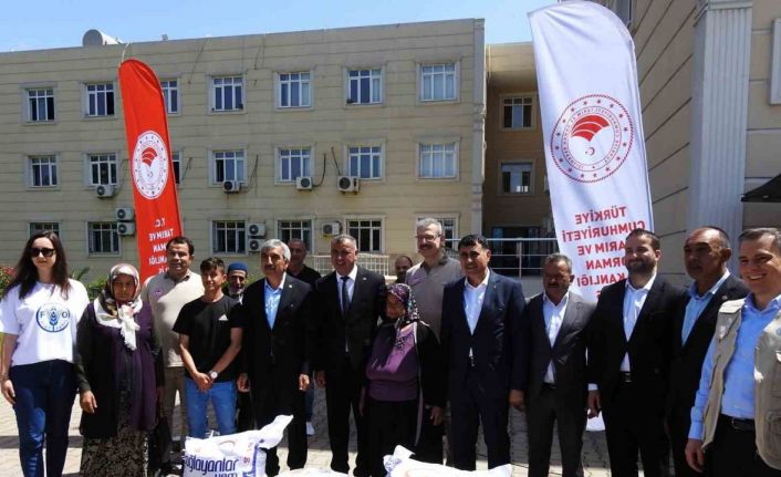 Depremzede hayvan yetiştiricilerine yem desteği