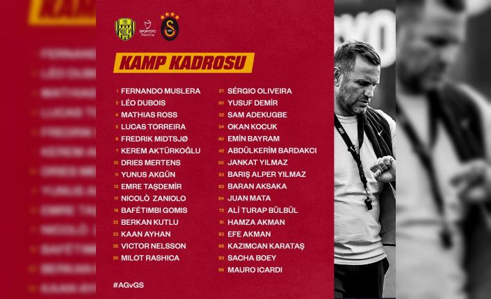 Galatasaray’ın Ankaragücü maçı kamp kadrosu belli oldu